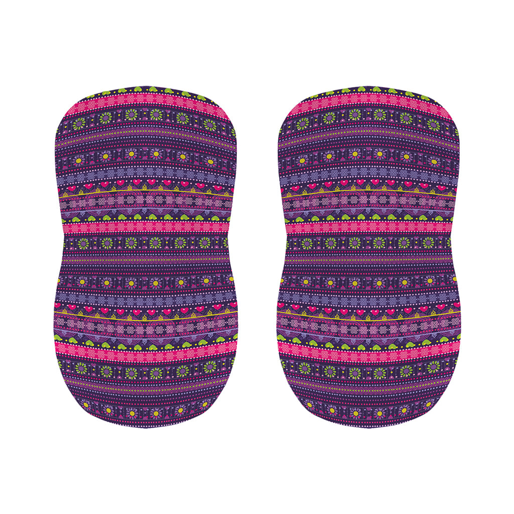 Purple Native Tribal Pattern Print Bar Stool Covers