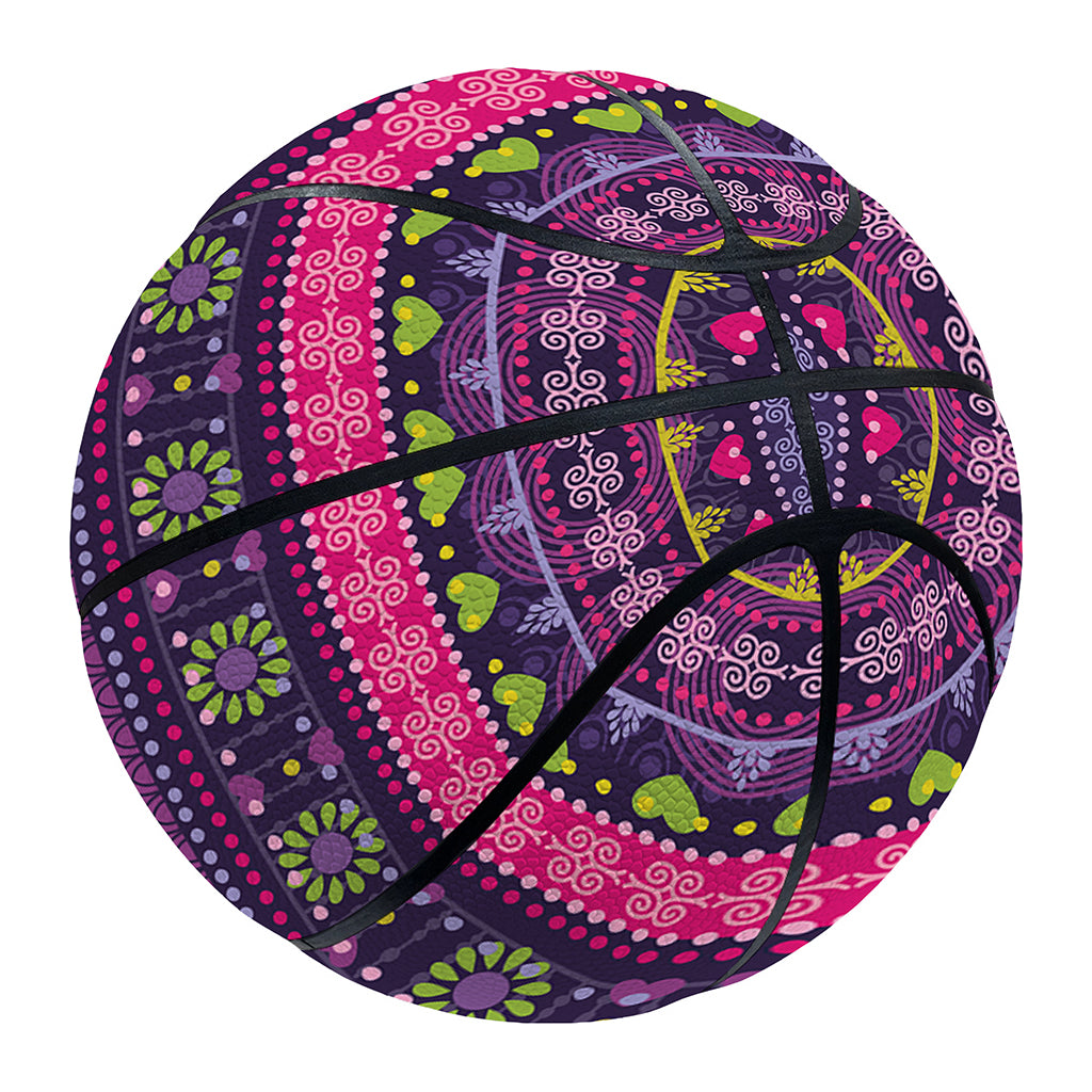 Purple Native Tribal Pattern Print Basketball