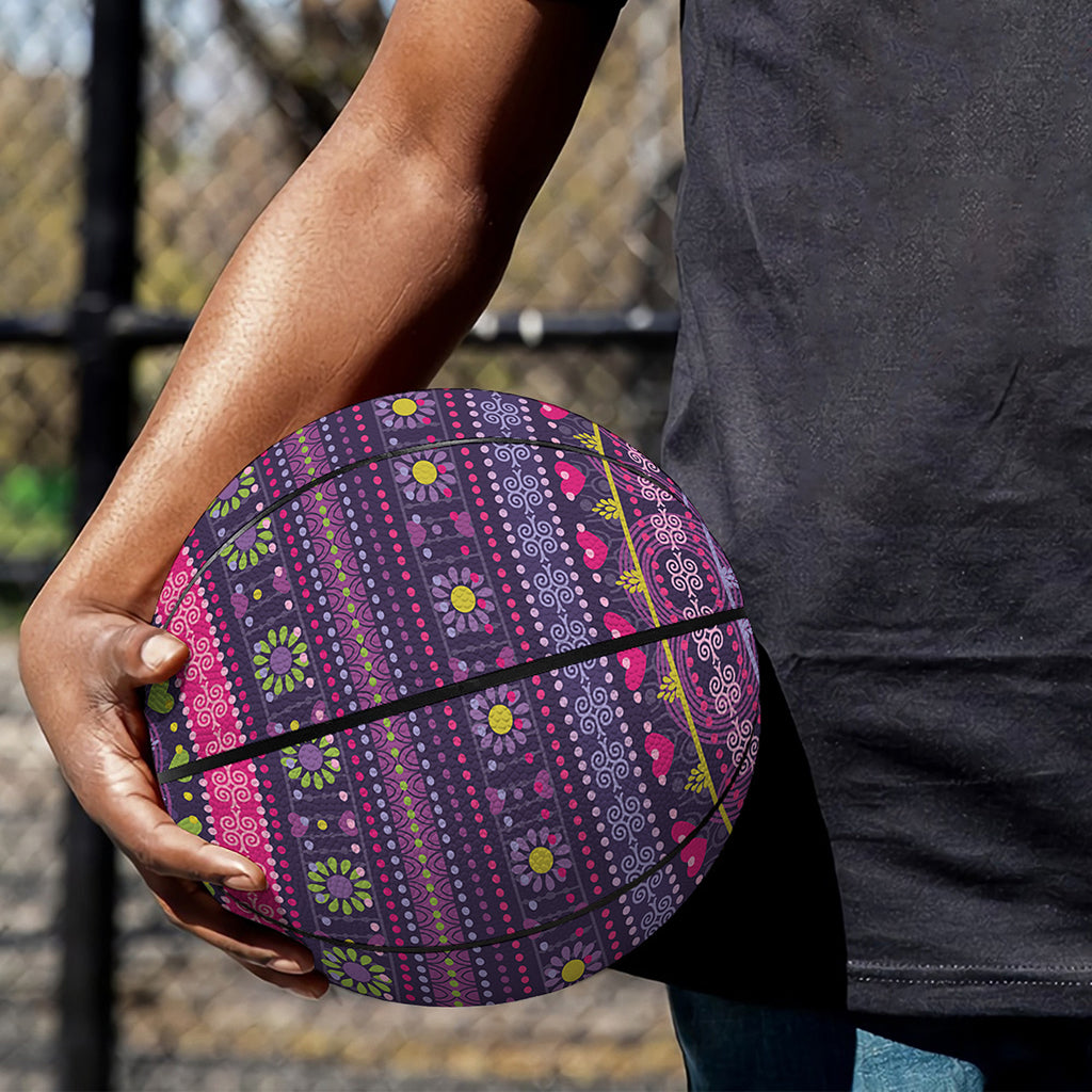 Purple Native Tribal Pattern Print Basketball