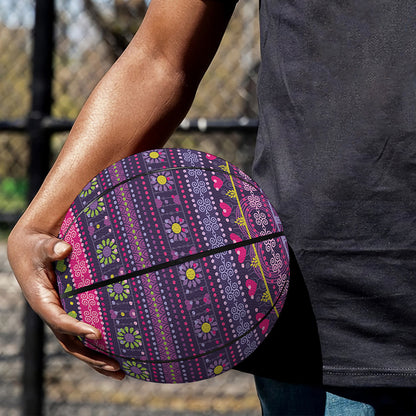 Purple Native Tribal Pattern Print Basketball