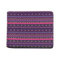 Purple Native Tribal Pattern Print Bifold Wallet