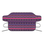 Purple Native Tribal Pattern Print Car Windshield Snow Cover