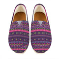 Purple Native Tribal Pattern Print Casual Shoes