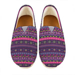 Purple Native Tribal Pattern Print Casual Shoes