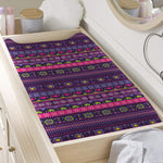 Purple Native Tribal Pattern Print Changing Pad Cover