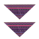 Purple Native Tribal Pattern Print Dog Bandana