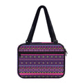Purple Native Tribal Pattern Print Double Strap Bible Bag