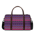 Purple Native Tribal Pattern Print Duffle Bag