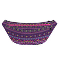Purple Native Tribal Pattern Print Fanny Pack