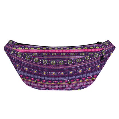 Purple Native Tribal Pattern Print Fanny Pack
