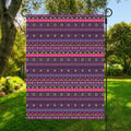 Purple Native Tribal Pattern Print Garden Flag