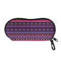 Purple Native Tribal Pattern Print Glasses Case