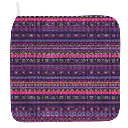 Purple Native Tribal Pattern Print Hand Towel