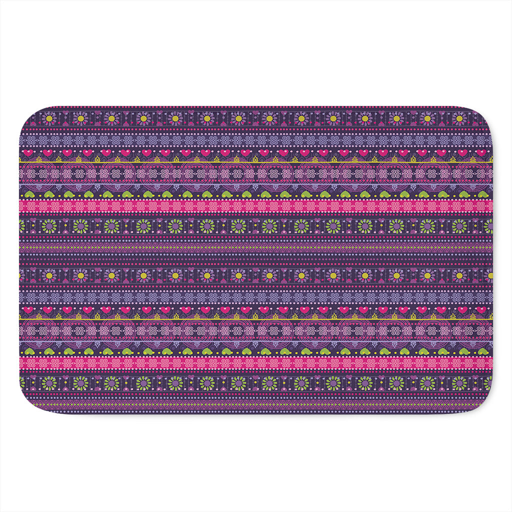 Purple Native Tribal Pattern Print Indoor Door Mat
