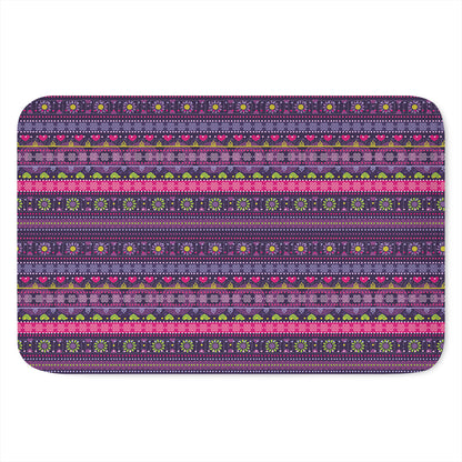 Purple Native Tribal Pattern Print Indoor Door Mat