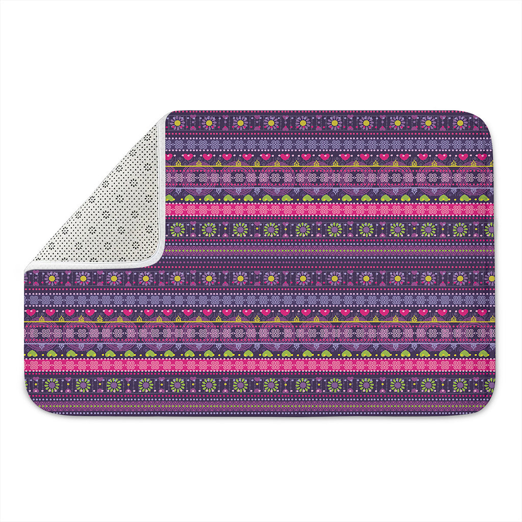 Purple Native Tribal Pattern Print Indoor Door Mat