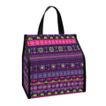 Purple Native Tribal Pattern Print Insulated Lunch Tote