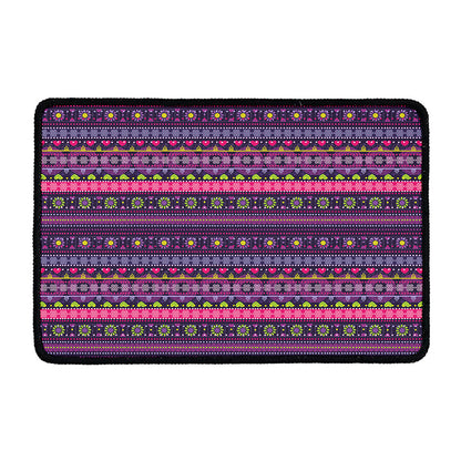 Purple Native Tribal Pattern Print Kitchen Mat