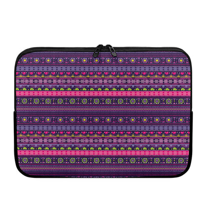 Purple Native Tribal Pattern Print Laptop Sleeve