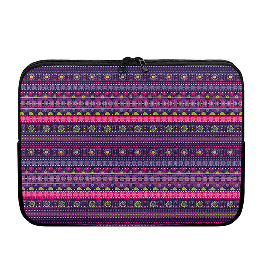 Purple Native Tribal Pattern Print Laptop Sleeve