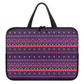 Purple Native Tribal Pattern Print Laptop Sleeve With Handle