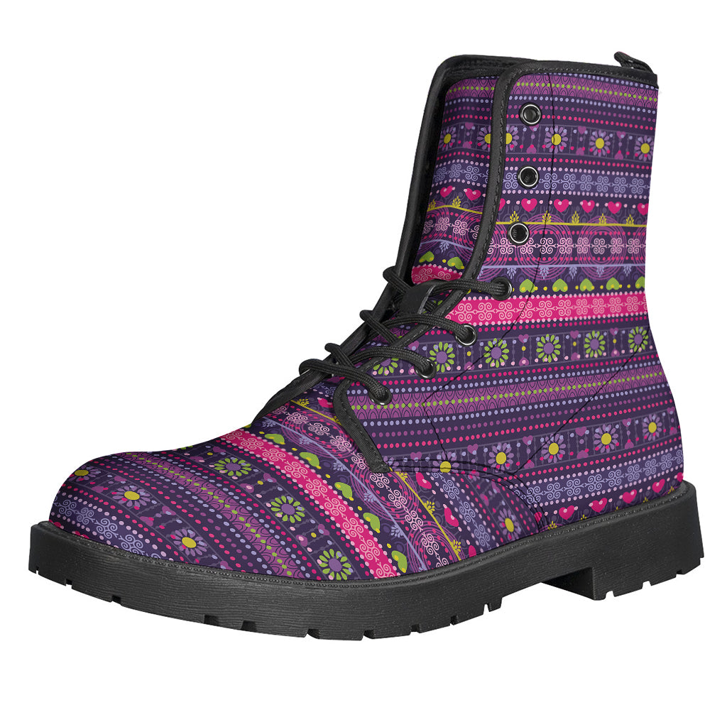 Purple Native Tribal Pattern Print Backpack