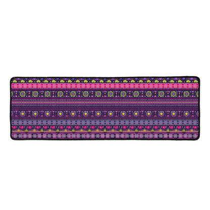 Purple Native Tribal Pattern Print Long Kitchen Mat