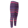 Purple Native Tribal Pattern Print Men's Compression Pants