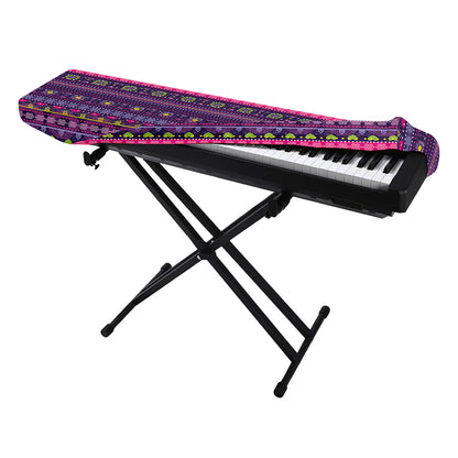Purple Native Tribal Pattern Print Piano Keyboard Cover