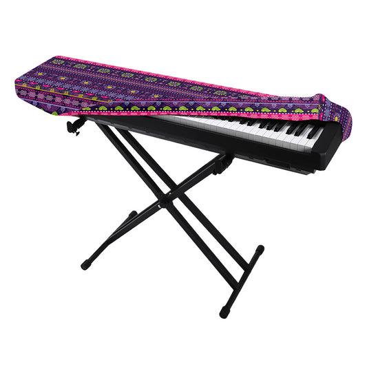 Purple Native Tribal Pattern Print Piano Keyboard Cover