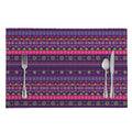 Purple Native Tribal Pattern Print Placemat