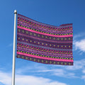 Purple Native Tribal Pattern Print Polyester Flag