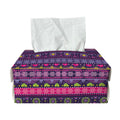 Purple Native Tribal Pattern Print Rectangle Tissue Box Cover