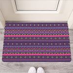 Purple Native Tribal Pattern Print Rubber Doormat