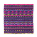 Purple Native Tribal Pattern Print Silk Bandana
