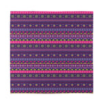 Purple Native Tribal Pattern Print Silk Bandana