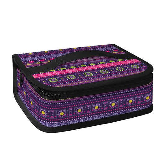 Purple Native Tribal Pattern Print Small Lunch Bag