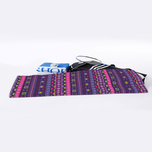 Purple Native Tribal Pattern Print Sports Towel