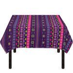 Purple Native Tribal Pattern Print Tablecloth