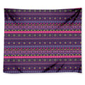 Purple Native Tribal Pattern Print Tapestry
