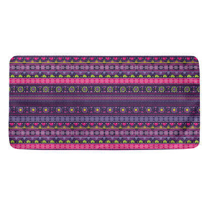 Purple Native Tribal Pattern Print Towel