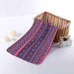 Purple Native Tribal Pattern Print Towel