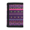 Purple Native Tribal Pattern Print Trifold Wallet