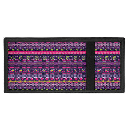 Purple Native Tribal Pattern Print Trifold Wallet