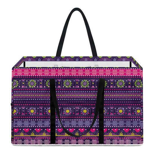 Purple Native Tribal Pattern Print Utility Tote Bag