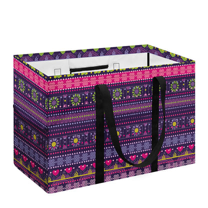 Purple Native Tribal Pattern Print Utility Tote Bag