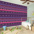 Purple Native Tribal Pattern Print Wall Sticker