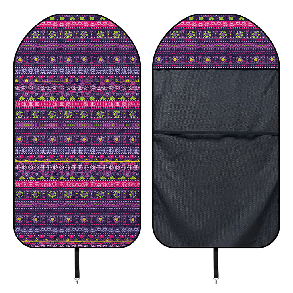 Purple Native Tribal Pattern Print Waterproof Car Seat Cover
