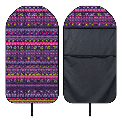 Purple Native Tribal Pattern Print Waterproof Car Seat Cover