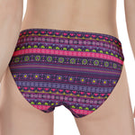 Purple Native Tribal Pattern Print Women's Panties